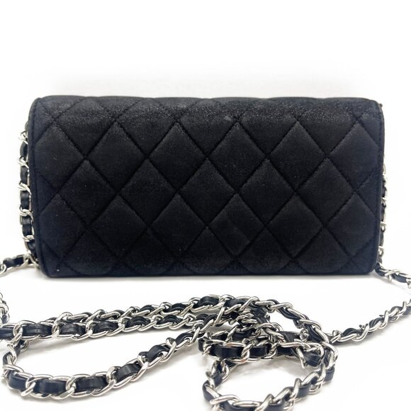 Authentic CHANEL CC Wild Stitch Lambskin Wallet on Chain Shoulder Crossbody - Picture 2 of 14